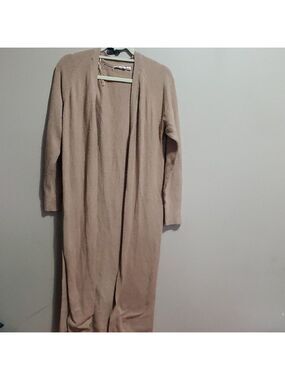 Women's Tan Long Cardigan Sweater